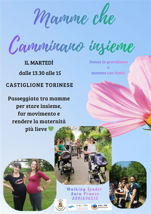 Mamme che camminano insieme